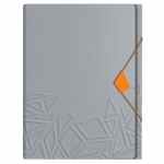 LEITZ Urban Chic Teczka poszerzana z 6 przegródkami PP na 250 kartek A4 szara