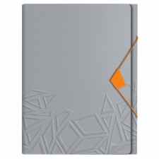 LEITZ Urban Chic Teczka poszerzana z 6 przegródkami PP na 250 kartek A4 szara