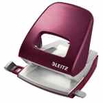 LEITZ Style Dziurkacz duży metalowy 10 lat gwarancji 30 kartek ciemnoczerwony + PROMOCJA