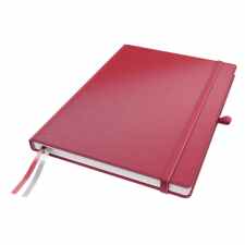 LEITZ Complete Notatnik A4 z twardą okładką w kratkę czerwony