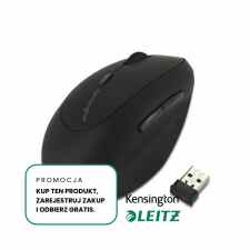 KENSINGTON Ergo Pro Fit Bezprzewodowa mysz dla osób leworęcznych czarna + PROMOCJA