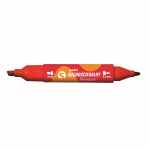 TETIS Premium Marker suchościeralny z dwoma końcówkami czerwony