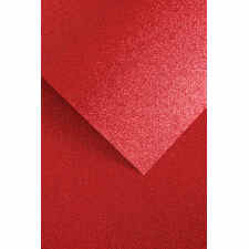 GALERIA PAPIERU Karton brokatowy A4 czerwony 5szt.