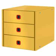 LEITZ Click & Store Cosy Pojemnik z 3 szufladami żółty
