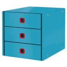LEITZ Click & Store Cosy Pojemnik z 3 szufladami niebieski + PROMOCJA