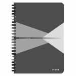 LEITZ Office Card Kołonotatnik A5 w kratkę szary