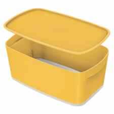 LEITZ MyBox Cosy Mały pojemnik do przechowywania z pokrywką żółty + PROMOCJA