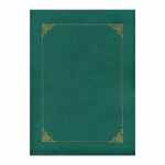 GALERIA PAPIERU Teczka zielona A4 ze złotą ramką 10szt.