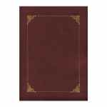 GALERIA PAPIERU Teczka bordowa A4 ze złotą ramką 10szt.