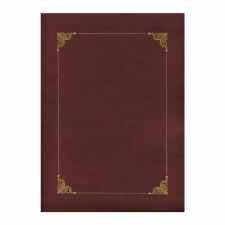 GALERIA PAPIERU Teczka bordowa A4 ze złotą ramką 10szt.