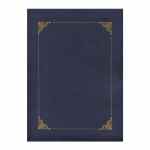 GALERIA PAPIERU Teczka granatowa A4 ze złotą ramką 10szt.