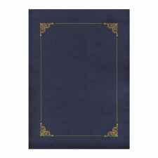 GALERIA PAPIERU Teczka granatowa A4 ze złotą ramką 10szt.