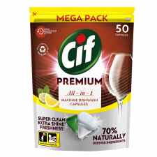 CIF Premium All-In-1 Kapsułki do zmywarki cytryna 50 kapsułek