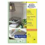 AVERY Etykiety kolorowe - żółte 70 x 37 mm 100 arkuszy 2400 etykiet