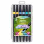 CRICCO Pisaki pędzelkowe pastelowe dwustronne 12 kolorów