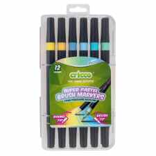 CRICCO Pisaki pędzelkowe pastelowe dwustronne 12 kolorów