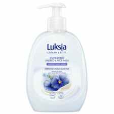LUKSJA Creamy & Soft Kremowe mydło w płynie 500ml len i mleczko ryżowe