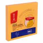 MEMOBE Bloczek samoprzylepny 75 x 75 mm 100 karteczek neonowych pomarańczowych