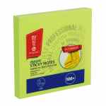 MEMOBE Bloczek samoprzylepny 75 x 75 mm 100 karteczek neonowych zielonych