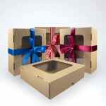 Pudełko ozdobne kraft z okienkiem