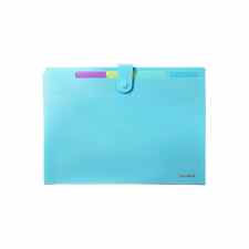 BIURFOL Teczka harmonijkowa A4 PP z 5 przegródkami pastelowa niebieska