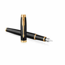 PARKER IM Black Lacquer GT Pióro wieczne niebieskie