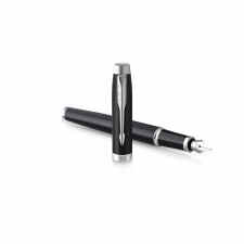 PARKER IM Matte Black Pióro wieczne z chromowanym wykończeniem niebieskie