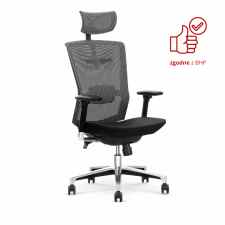 HALMAR Ambasador Krzesło biurowe Fotel gabinetowy obrotowy czarno-szary