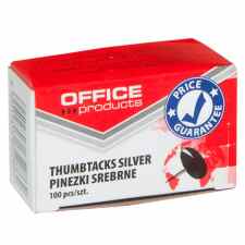 OFFICE PRODUCTS Pinezki klasyczne 100 szt. srebrne