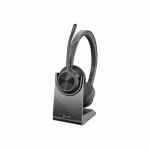 POLY Voyager 4320 Słuchawki bezprzewodowe nauszne z podstawką ładującą + adapter USB-A