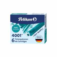 PELIKAN Naboje do pióra 6 szt. turkusowe
