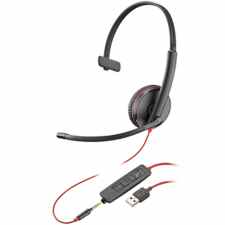 Słuchawki przewodowe Poly Blackwire C3215 USB-C + 1 x mini-jack 3.5mm Mono