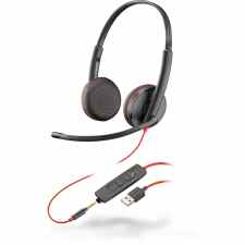 Słuchawki przewodowe Poly Blackwire C3225 USB-A + 1 x mini-jack 3.5mm Stereo