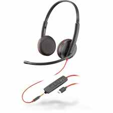Słuchawki przewodowe Poly Blackwire C3225 USB-C + 1 x mini-jack 3.5mm Stereo