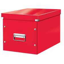LEITZ Wow Click & Store Cube Pudełko uniwersalne L czerwone + PROMOCJA