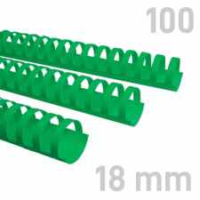 OPUS O.Comb Grzbiety plastikowe 18mm 100szt. zielone