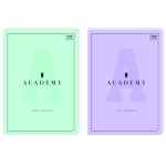 INTERDRUK Academy pastel Brulion w linię A4 z marginesem 96 kartek