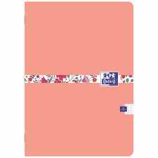 OXFORD Floral Zeszyt w kratkę A5 z marginesem 32 kartki