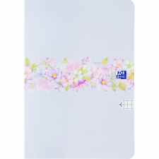 OXFORD Flowers Zeszyt w kratkę A5 z marginesem 60 kartek
