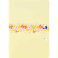 OXFORD Flowers Zeszyt w kratkę A4 z marginesem 60 kartek