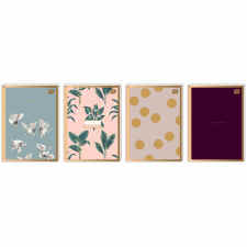 INTERDRUK Metallic Satin gold Brulion w kratkę A6 96 kartek