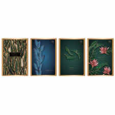 INTERDRUK Metallic gold Brulion w kratkę A4 z marginesem 96 kartek