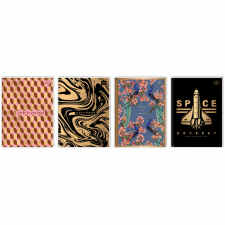 INTERDRUK Metallic Brulion w kratkę A5 z marginesem 96 kartek