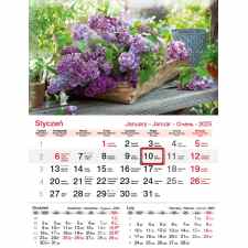 LUCRUM Kwiaty Kalendarz jednodzielny na rok 2025