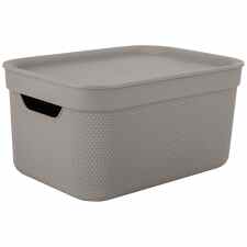 ROTHO Deco Box Jive Pudełko z pokrywką 5l capuccino beżowe