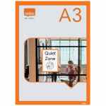 NOBO Samoprzylepna magnetyczna ramka na plakat A3 pomarańczowa 2 szt.