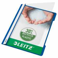 LEITZ Skoroszyt sztywny A4 w 30% z przedużytkowego tworzywa z odzysku PP niebieski 25szt.
