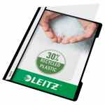 LEITZ Skoroszyt sztywny A4 w 30% z przedużytkowego tworzywa z odzysku PP czarny 25szt.