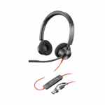 POLY Blackwire 3320 Słuchawki przewodowe stereo MS na USB-C + adapter USB-C na USB-A
