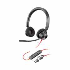 POLY Blackwire 3320 Słuchawki przewodowe stereo MS na USB-C + adapter USB-C na USB-A